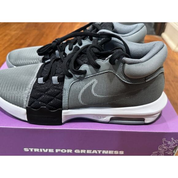 Nike LeBron Witness VIII “Cool Grey/Black” – Men’s Size 12 – New in Box main image 4
